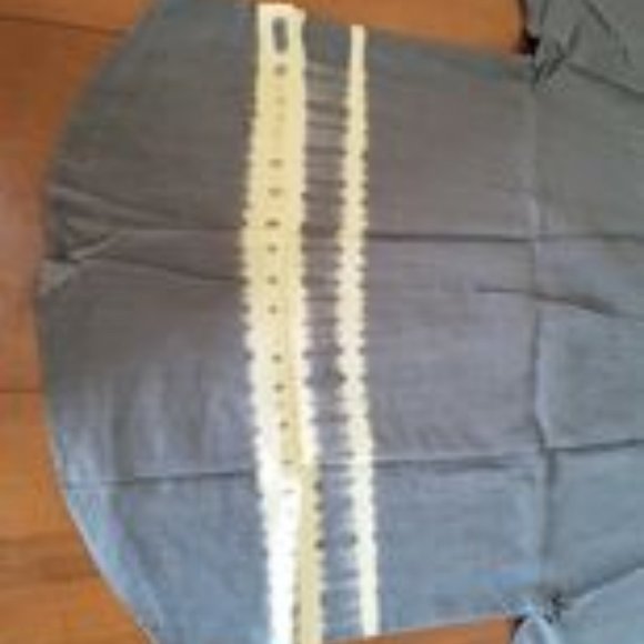 J. Crew Vintage Tie Dye Button Up Short Sleeve Linen Shirt Grey Men's Large NWT - Picture 7 of 12